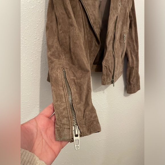 Gorgeous Women's Leather Jacket Medium Brown Tan Suede Motorcycle BlankNyc Moto - Picture 7 of 11
